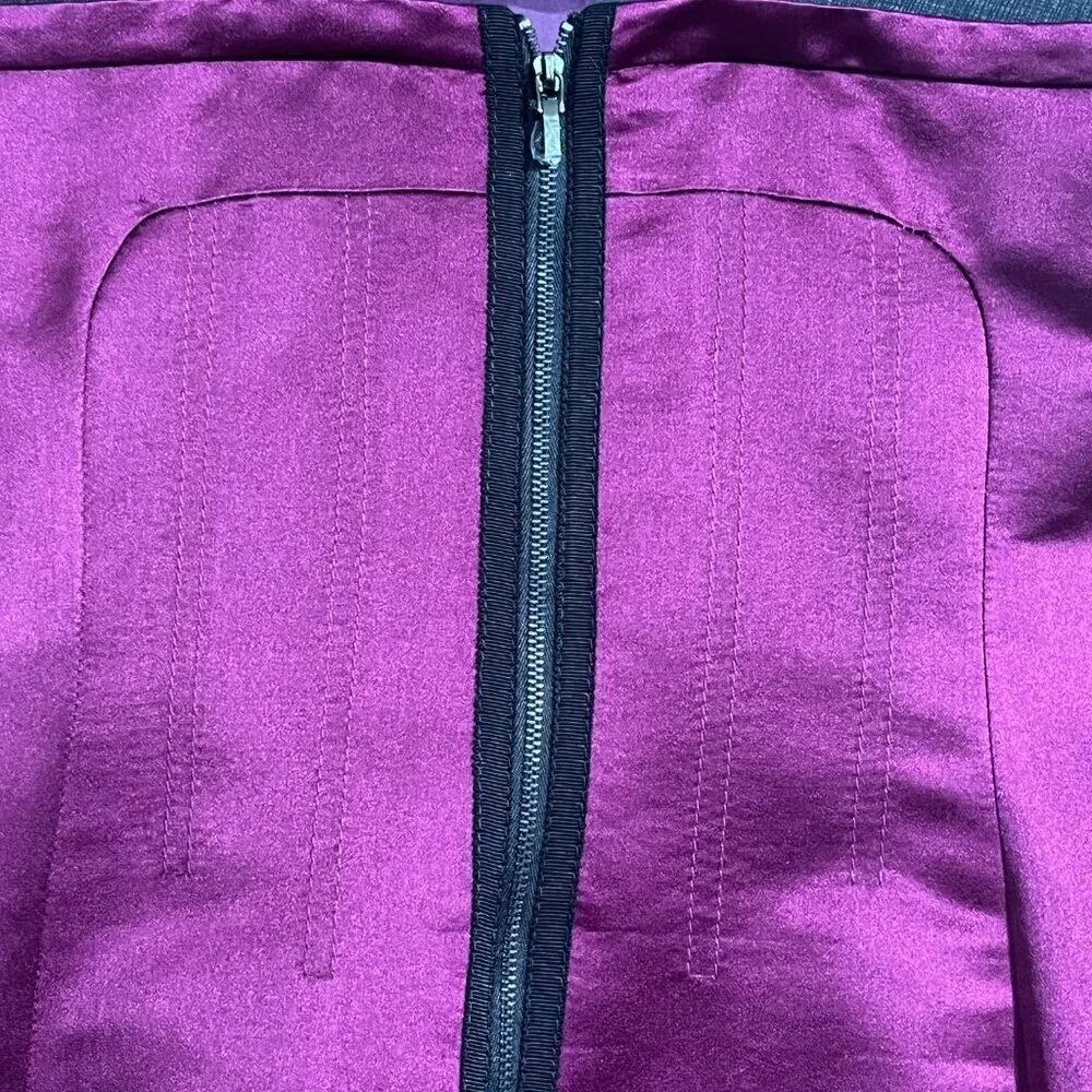 Tory Burch 100% Silk Purple Corset Fitted Pencil Dress NWOT
